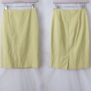 AGNES B classic yellow linen skirt NWT 36 S